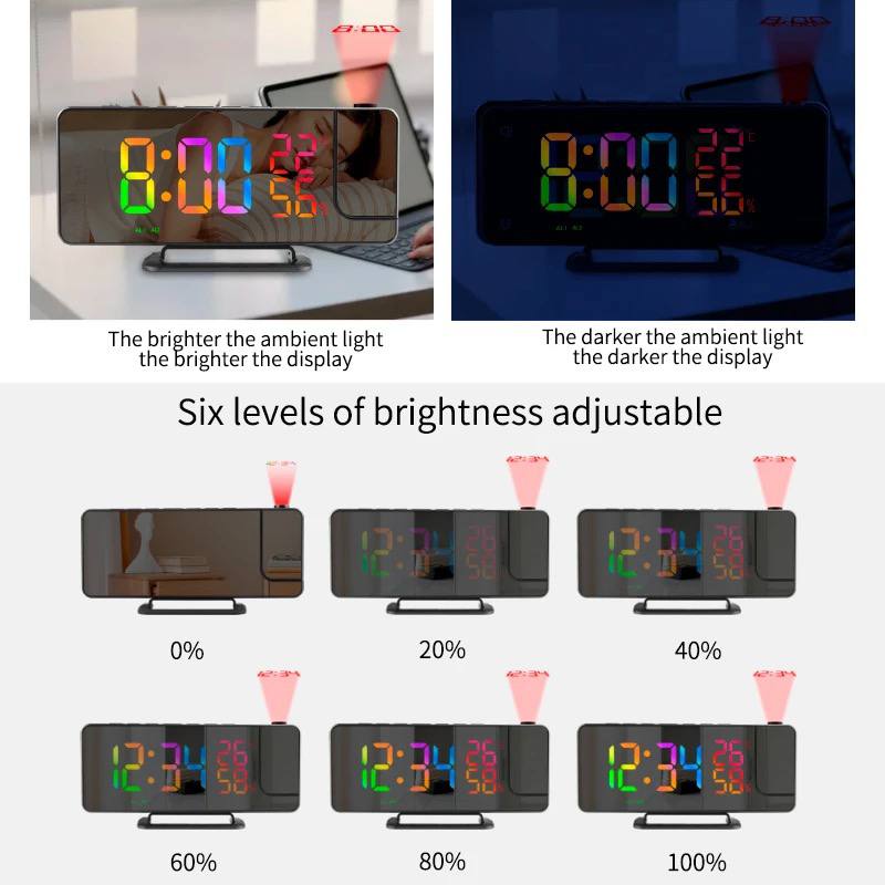 Réveil à Projection pour chambre à coucher