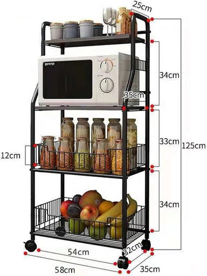 Etagère de sol de cuisine mobile