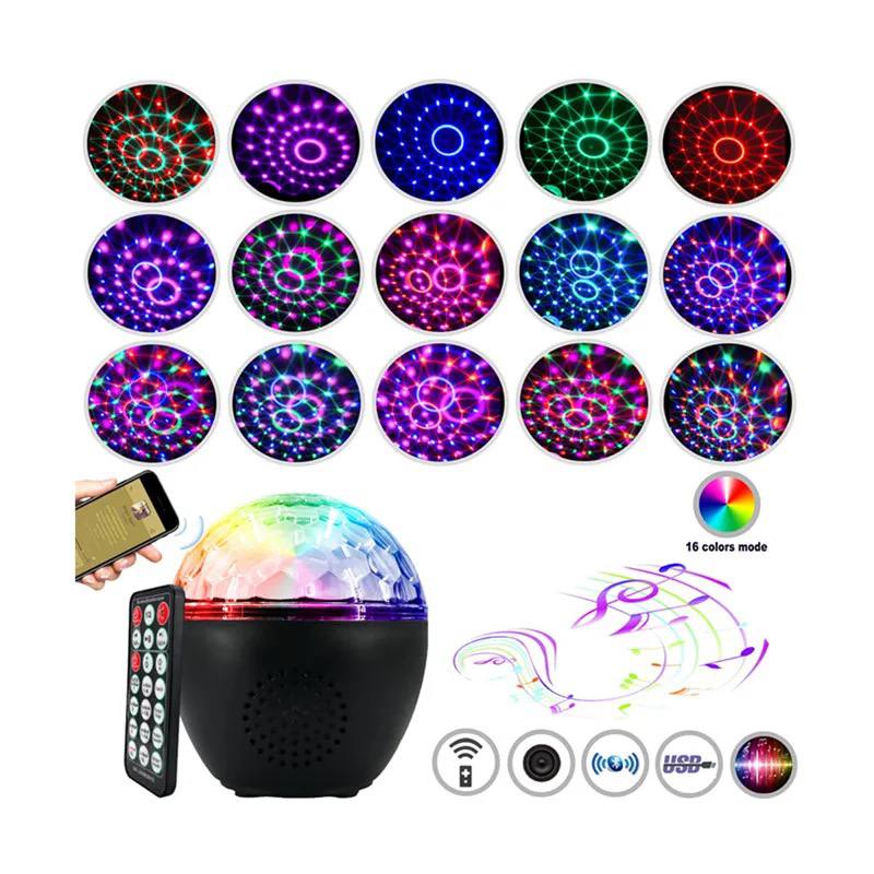 Boule magique réglable éclaircir les lumières disco LED avec lumières de fête haut - parleur - Ouffstore