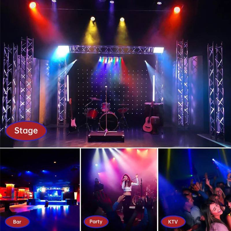 Disco scène lumière couleur LED professionnel 18 LED - Ouffstore